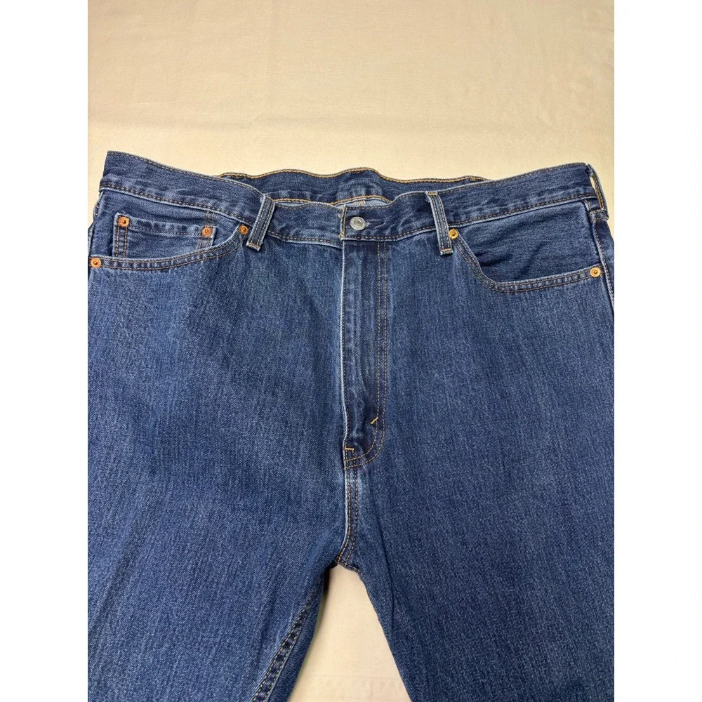 Levis 505 Regular Fit Straight Leg Mens Jeans Medium Wash Blue‎ W42 L27
